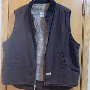 Women’s brown Sherpa lined vest